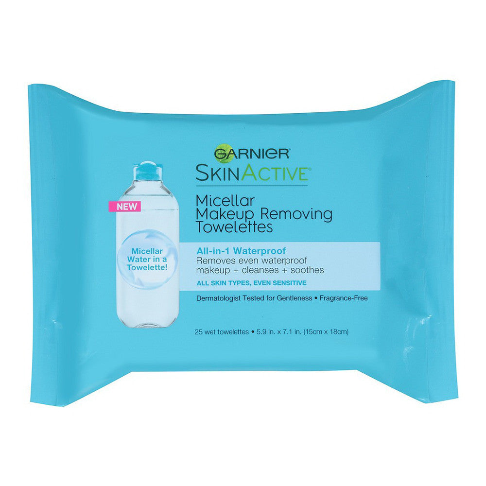 Garnier Skin Active Micellar Makeup Remover Wipes, 25 Ea
